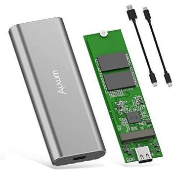 Alxum NVMe Enclosure SSD USB 3.1 Gen 2 Type C to M.2 (M Key) SSD Caddy Adapter External Case Includes USB-C and USB A Cables (Supports M.2 PCIe/NVMe 2280 2260 2242 2230)