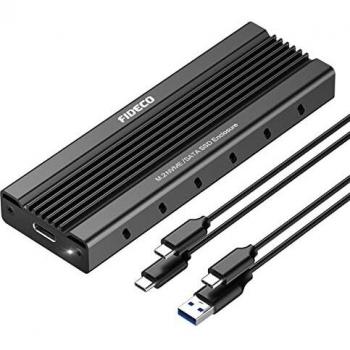 FIDECO Adattatore USB 3.1 Gen 2 M.2 NVME SATA SSD Custodia Disco Rigido