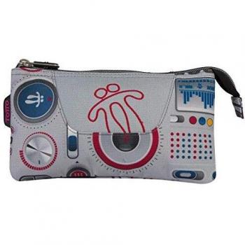 TOTTO AC52ECO012-1820Z-8GM Estuche Escolar Tres Compartimentos, Tablero, Niño, Multicolor