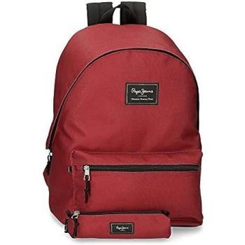 Pepe Jeans Aris Mochila para Portátil + Estuche Escolar 15,6 Rojo 31x44x15 cms Poliéster 20,46L