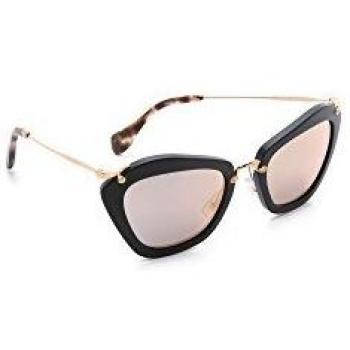 Miu Miu 0MU10NS 1AB1A1 55 Gafas de sol, Negro (Black/Gray), Mujer