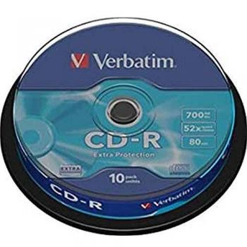Verbatim CD-R a 80 minuti con Tecnologia Datalife Protection, Confezione da 10