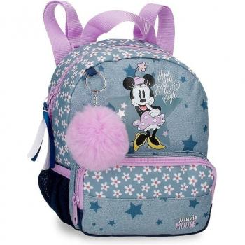 Mochila de paseo Minnie Style azul 19x23x8cm