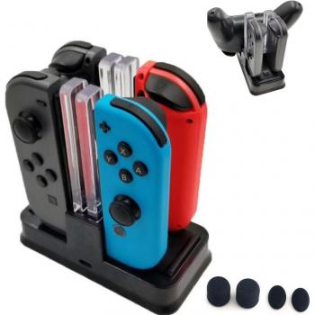 Estación de carga Joy-Con con controladores Pro y soporte luminoso