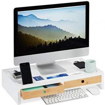 Monitorstand Relaxdays bianco