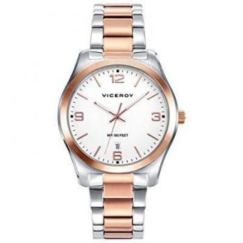 Viceroy Caballero Acero Bicolor IP Rose Esfera Blanca