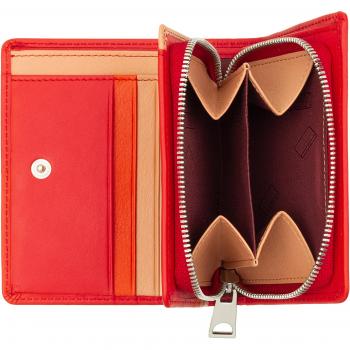 Cartera pequeña de mujer Dudu de piel bicolor con monedero