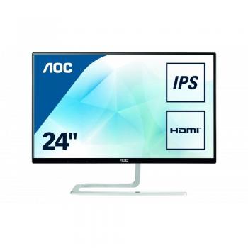 AOC I2481FXH Monitor LED da 23,8 IPS, FHD (1920 x 1080), Senza Bordi, Dsub, 2 x Hdmi, Nero/Grigio