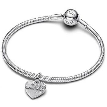 Charm Colgante Grabable en plata de ley Corazón Amor