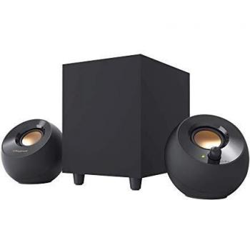 Altoparlanti desktop Creative Pebble Plus 2.1 alimentati tramite USB con subwoofer down-firing e driver far-field