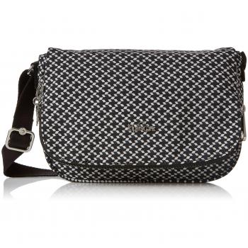 Kipling Earthbeat S, Bolso Bandolera para Mujer, Multicolor (Retro Geo Black), 15x24x45 cm (W x H x L)
