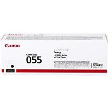 Canon 055 BK TONER NERO, Rendimento 2300 Pagine, Imballo in cartone