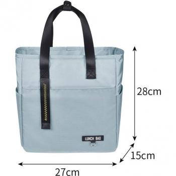 Bolsa Enfriadora de Tela Oxford Gruesa Impermeable con Forro PEVA, Caja de Hielo Portátil para Almuerzos, Aislamiento Térmico para Trabajadores de Oficina
