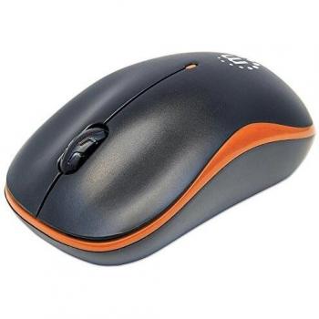 Mouse Wireless Ottico con Ricevitore USB 1000dpi Nero/Arancione