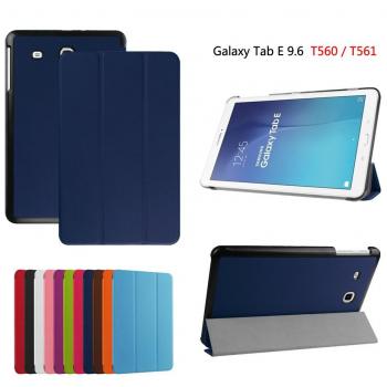 Custodia per Samsung Galaxy Tab E 9.6-Inch SM-T560/SM-T561, DEENOR PU Leather Custodia Cover con Auto Sleep / Wake Feature per Samsung Galaxy Tab E 9.6-Inch SM-T560/SM-T561 Tablet (DARK BLUE)