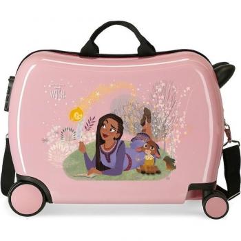 Maleta Disney Make a Wish rosa 2 ruedas