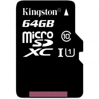 Kingston SDC10G2 – Scheda MicroSDXC da 64 GB Class 10 UHS‑I