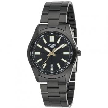 Reloj CASIO 41mm Acero Inoxidable IP Negro Resistente al Agua 3 ATM