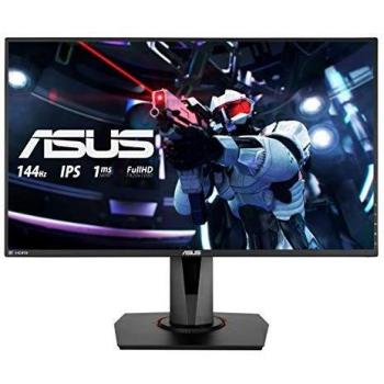 Asus VG279Q 27'' FHD Monitor da Gaming per PC IPS 144Hz 1 ms MPRT DisplayPort HDMI DVI FreeSync Filtro Luce Blu Anti-scia Certificazione TUV Nero