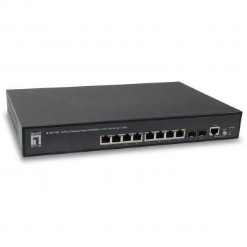 LevelOne GEP-1061 Managed Layer 2 Gigabit Ethernet (10/100/1000) Black Support Power over Ethernet (PoE)