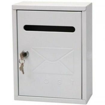 Buzón de Metal Blanco para Paquetería y Cartas