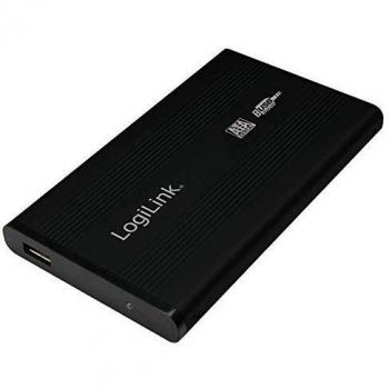 LogiLink Aluminium Hardware Case for 2.5'' HDD/SSD with USB 2.0 Interface, Black