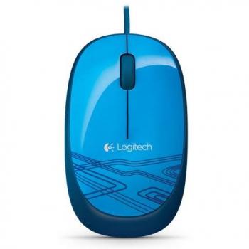 Logitech M105 Mouse USB Cablato, 3 Pulsanti, 1000 DPI, Ambidestro, Compatibile con PC/Mac/Laptop, Blu