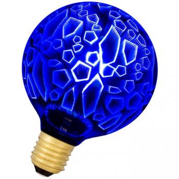 Ampoule LED G95 4,5W Bleu Effet 3D E27
