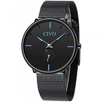Reloj CIVO Negro Ultra Fino para Hombre