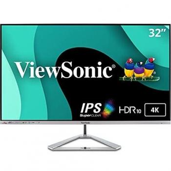 Viewsonic vx3276-4k-mhd 32 LED VA Display 4K Ultra HD 3840 x 2160 Pixel Rapporto d'Aspetto 16:9 Frequenza di Aggiornamento 60Hz Tempo di Risposta 3ms Contrasto 2500:1 2xHDMI DisplayPort Altoparlanti Integratia Argento