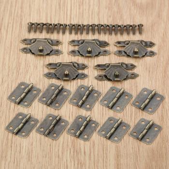 Cierre de cerrojo de bronce antiguo para cajas de joyería