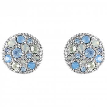 Pendientes Adore 1 cm Gris con Cristales Swarovski