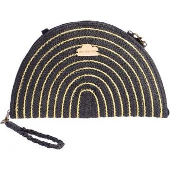 Bandolera de mujer Don Algodón negra con cremallera