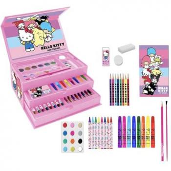 Set Escolar Hello Kitty: Maletín de Papelería Coloreable
