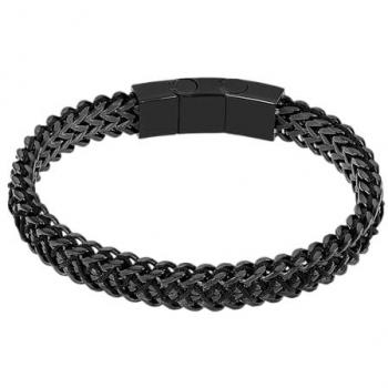 Pulsera Lotus Style Men In Black Ls2388-2/1 Acero Inoxidable 316l, Hombre