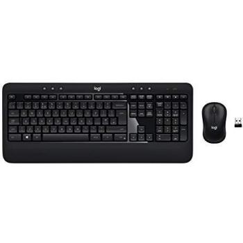 Logitech Advanced Combo Kit Mouse e Tastiera, Layout Inglese Qwerty, Nero
