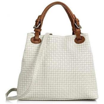 Firenze Artegiani Bolso Tote Mujer Piel Auténtica Grabado Serpiente