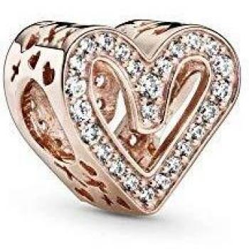 Cham Pandora Corazón 788692C01 Plata primera ley Mujer Rose