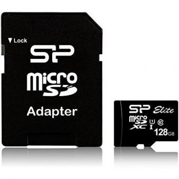 Scheda di memoria microSD SDXC UHS-I classe 10 Silicon Power con adattatore fino a 85 MB/s in lettura (128 GB)