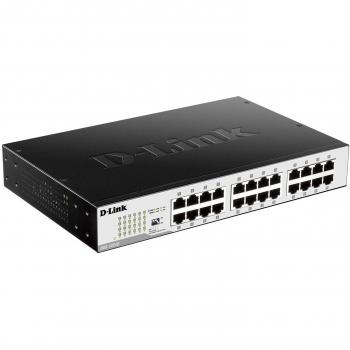 D-Link DGS-1024D Switch 24 Porte Gigabit, Nero/Antracite