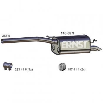 Panela Traseira de Escape ERNST 140089