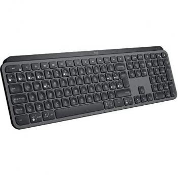 Logitech MX Keys Tastiera, Layout Spagnolo Qwerty, Nero (Grafite)