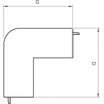 Cofano Angolare Esterno OBO Bettermann WDK HA0RW 4 cm