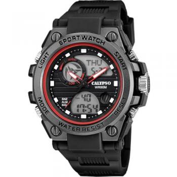 Reloj CALYPSO K5854 Estilo Urbano Caja de Caucho Gris