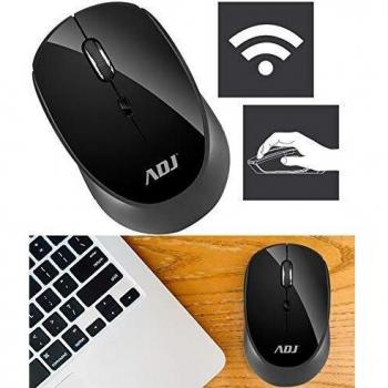 ADJ MW8 StrangeMouse Wireless 1600 DPI, Mouse Senza Fili 2.4G con Ricevitore Incluso, Per Notebook, PC, Laptop, Computer, Nero