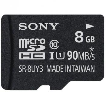 Sony SR8UYA Scheda Micro SD HC, UHS-I, Classe 10, 8 GB, con Adattatore, Nero