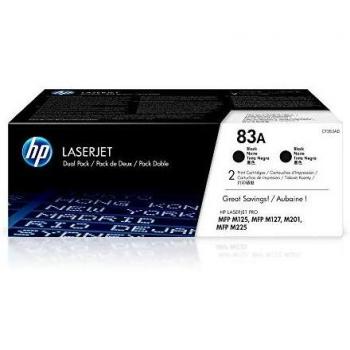 HP Cartucce Toner Originali LaserJet CF283AD 83A Nero Confezione Doppia