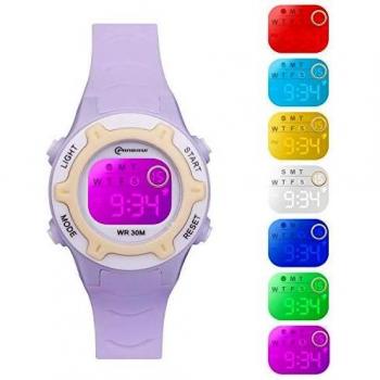 Reloj Digital Infantil Impermeable 7 Colores