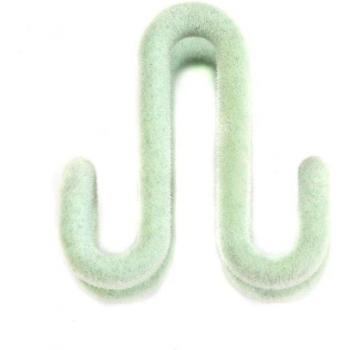 Perchas Doreen de Plástico Flocado con Doble Gancho, 5 Uds