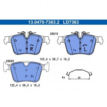 Pastilhas de Freio ATE 13.0470-7363.2